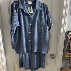 Lovely Melody Blue Women Shorts Set